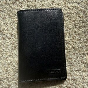 Tumi Sleek Black Leather Holder